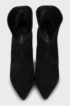 Black suede ankle boots