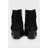 Cowboy boots in black suede