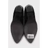 Cowboy boots in black suede