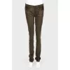 Tapered velor trousers