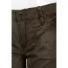 Tapered velor trousers