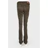 Tapered velor trousers