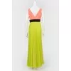 Plissy dress in neon flowers