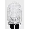 Lace jacket with buttons and tag