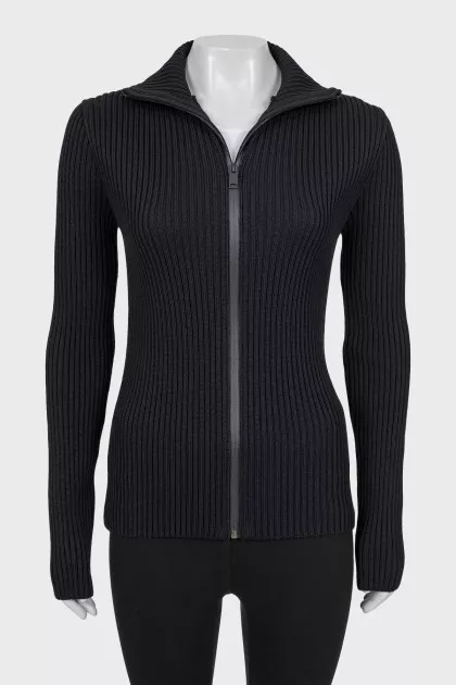 Fitted wool cardigan
