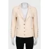 Jacket with raw edges