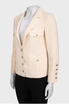 Jacket with raw edges