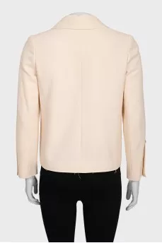 Jacket with raw edges