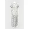 White dress in colored peas
