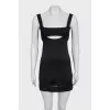 Black mini dress with tag