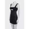 Black mini dress with tag