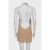Woven dress with tag