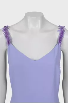 Purple dress decorated with sequins