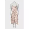 Silk dress with lace on thin straps