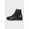 Men's Two-Tone Perforated Boots