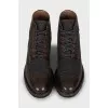 Men's Two-Tone Perforated Boots