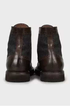 Men's Two-Tone Perforated Boots