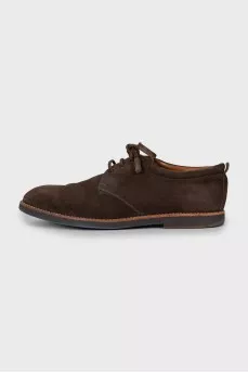 Men's perforated suede shoes
