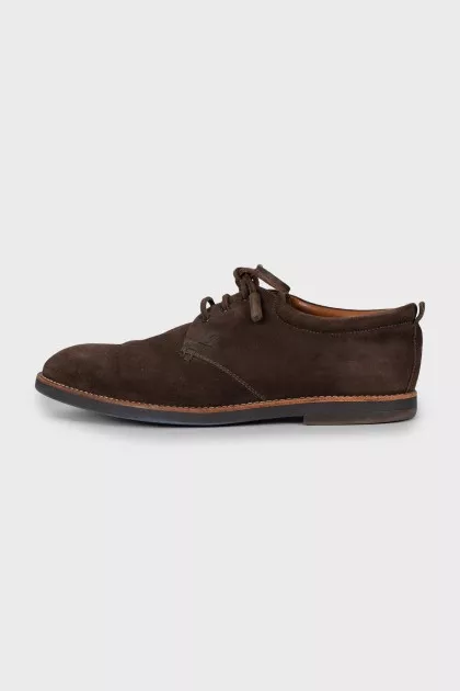 Men's perforated suede shoes