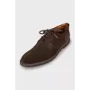 Men's perforated suede shoes