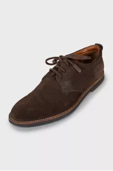 Men's perforated suede shoes