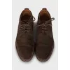 Men's perforated suede shoes