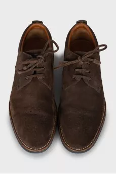 Men's perforated suede shoes
