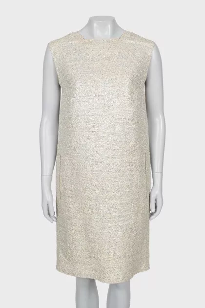 Linen dress straight cut