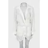 White dress with relief pattern