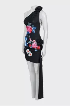 Floral print bodycon dress with tag