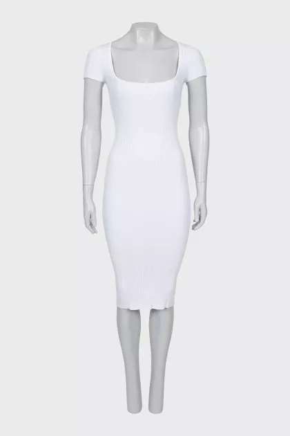 Ribbed Bodycon Dress with Tag