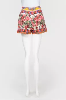 Шорты в цветочный принт