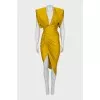 Draped dress with tag
