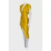Draped dress with tag
