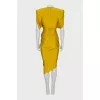 Draped dress with tag