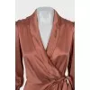 Silk wrap dress with tag