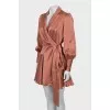Silk wrap dress with tag