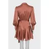 Silk wrap dress with tag