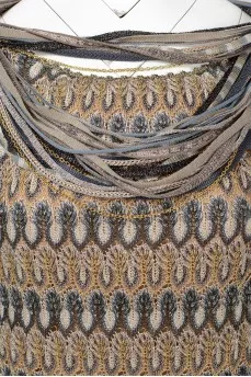 Knitted dress with an open back