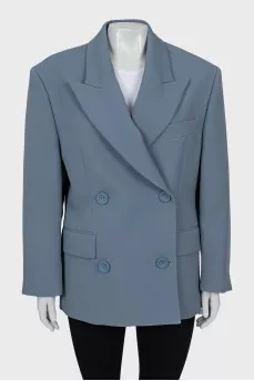 Light blue double-breasted jacket