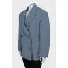 Light blue double-breasted jacket