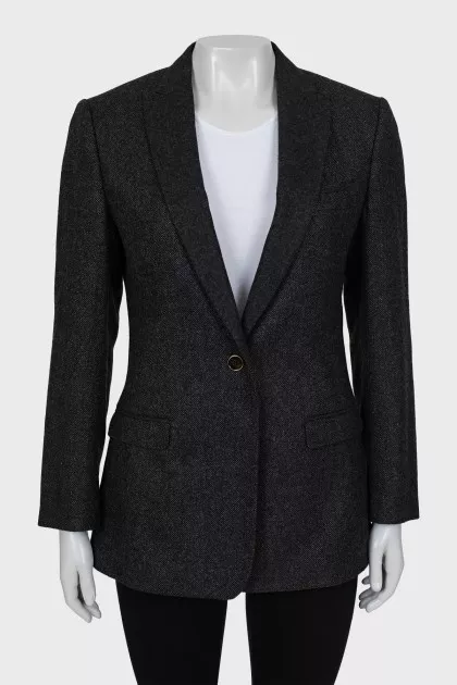 Wool jacket with gold fittings