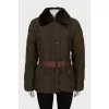 Jacket with removable fur collar