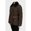 Jacket with removable fur collar