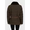 Jacket with removable fur collar