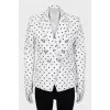 Polka dot jacket with tag