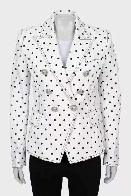 Polka dot jacket with tag