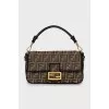 Baguette bag with signature print