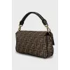 Baguette bag with signature print