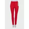 Classic red trousers with tag